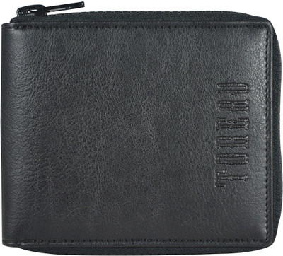 TORERO Men Black Genuine Leather Wallet(4 Card Slots)