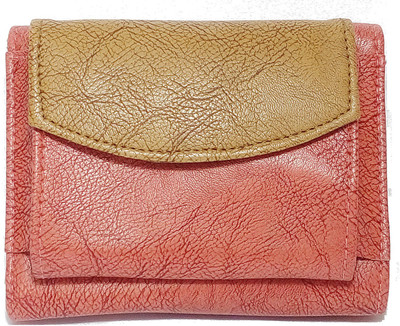 

kd collections Women Pink Artificial Leather Wallet(5 Card Slots)