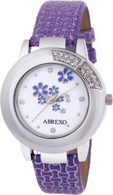 Abrexo Abx-5007-Purple CRYSTAL STUDDED Watch  - For Women   Watches  (Abrexo)