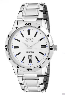 Abrexo Abx-0150-White-Gents Regular Classic Design Day and Date Series Watch  - For Men   Watches  (Abrexo)