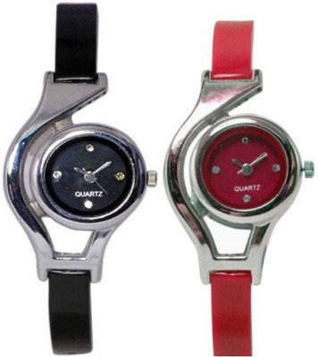 

PEPPER STYLE Black And Red Wc Analog Watches Style 007 Watch - For Girls