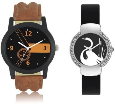 FASHION POOL LOREM MEN'S MOST STUNNING ROUND DIAL BLACK & ORANGE MULTI COLOR DIAL WITH WOMEN'S VALENTIME ROUND DIAL SWAN DIAL GRAPHICS WITH RUBBER BELT BLACK COLOR WATCH FOR PROFESSIONAL & CASUAL WEAR WATCH FOR FESTIVAL SPECIAL Watch  - For Boys & Girls   Watches  (FASHION POOL)