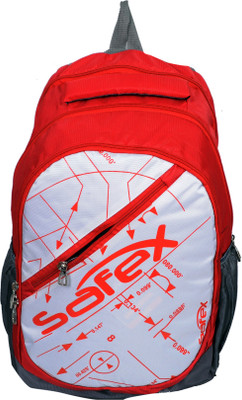 

Safex BA01 30 L Laptop Backpack(Red), Red/white