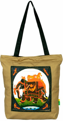 

Eco Corner Royal Elephant - Cotton Tote Bag Waterproof Messenger Bag(Multicolor, 12 inch)