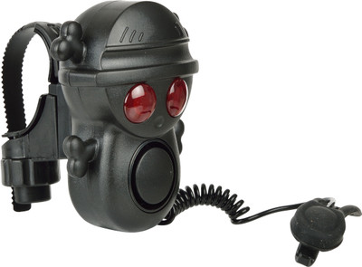 

Dark Horse Bicycle 4 Mode Loud Skull Horn Bell with 2 Red Warning Lights Bell(Black)