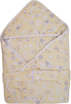 

Momsyard Animal, Printed  Hooded Baby Blanket(Polyester, Yellow