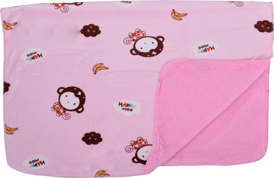 

Momsyard Printed  Crib Baby Blanket(Polyester, Pink