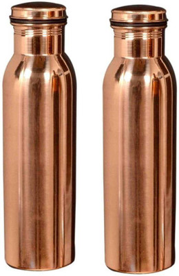 New Design Water Bottle 1000 ml Bottle(Pack of 2, Brown, Copper)