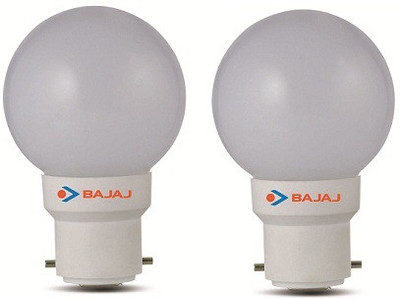 

Bajaj 0.5 W Round B22 LED Bulb(White, Pack of 2)