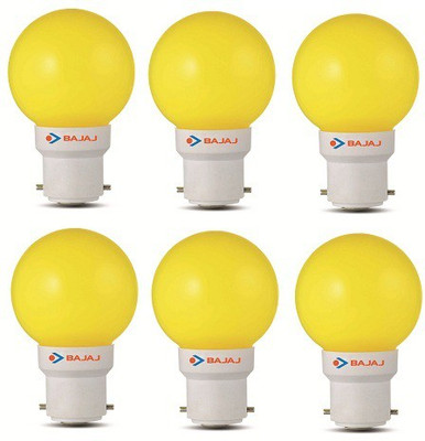 

Bajaj 0.5 W Round B22 LED Bulb(Yellow, Pack of 6)