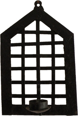 

Antarmana Handicraft Iron One Diya Hanging Artistic Black Tealight Holder Iron 1 - Cup Tealight Holder(Black, Pack of 1)