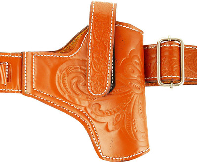 

Purwanchal Unisex Pistol/Revolver Printed Belt Cover, 15 cm L x 12 cm W, Tan Key Chain