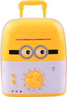 

Aarushi Money Safe Kids Piggy Savings ATM Bank with Electronic Lock (Yellow) Coin Bank(Yellow)