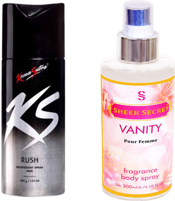 

KamaSutra RUSH with SHEER SECRET VANITY WOMEN(Set of 2)