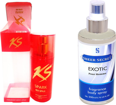

KamaSutra RED SPICE with SHEER SECRET EXOTIC MEN(Set of 2)