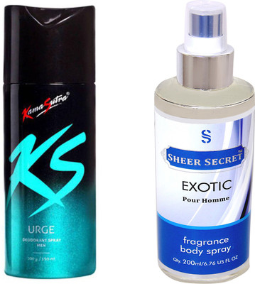 

KamaSutra URGE with SHEER SECRET EXOTIC MEN(Set of 2)
