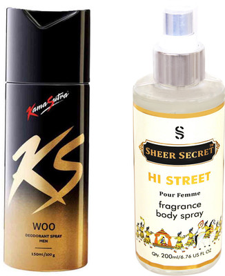 

KamaSutra WOO with SHEER SECRET HI STREET WOMEN(Set of 2)