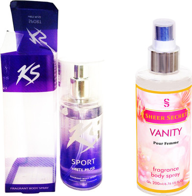 

KamaSutra WHITE MUSK with SHEER SECRET VANITY WOMEN(Set of 2)