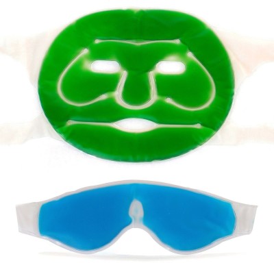 Healthllave Cooling Gel Face Mask and Eye Mask (Green)(2 Items in the set)