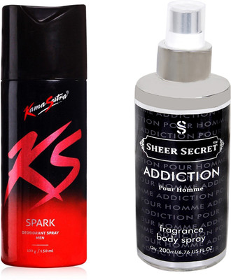 

KamaSutra SPARK with SHEER SECRET ADDICTION MEN(Set of 2)