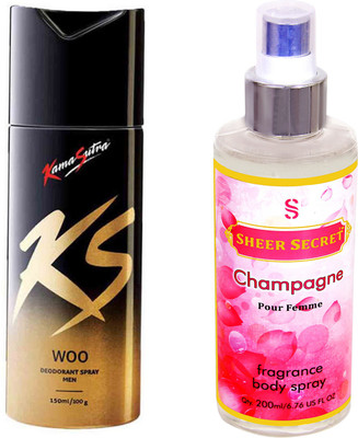 

KamaSutra WOO with SHEER SECRET CHAMPAGNE WOMEN(Set of 2)