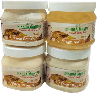 

Nikhar Mantra Gold Scrub Gel Cream Pack 200ml each(Set of 4)