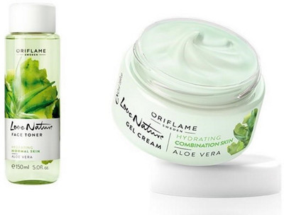 

Oriflame Sweden Love Nature face Toner & Gel Cream Aloe Vera(Set of 2)