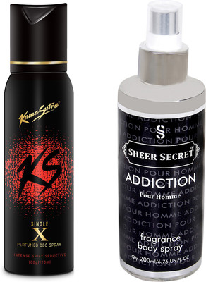 

KamaSutra KS X with SHEER SECRET ADDICTION MEN(Set of 2)