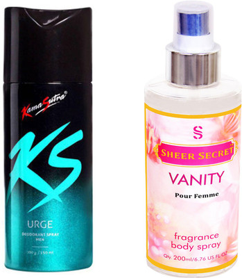 

KamaSutra URGE with SHEER SECRET VANITY WOMEN(Set of 2)