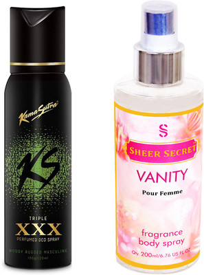 

KamaSutra KS XXX with SHEER SECRET VANITY WOMEN(Set of 2)