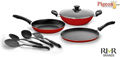 Pigeon Favourite Gift Set of Cookware Set Aluminium, 7 Piece Pigeon Cookware Sets