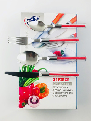

Amvera Stainless Steel Cutlery Set(Pack of 24)