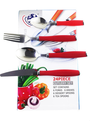 

Amvera Stainless Steel Cutlery Set(Pack of 24)