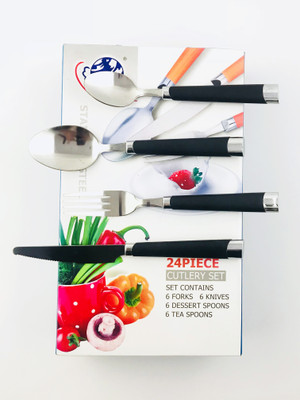 

Amvera Stainless Steel Cutlery Set(Pack of 24)