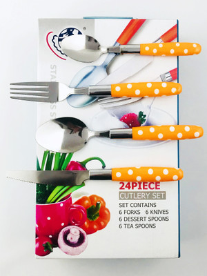

Amvera Stainless Steel Cutlery Set(Pack of 24)