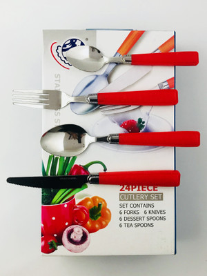 

Amvera Stainless Steel Cutlery Set(Pack of 24)