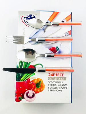 

Amvera Stainless Steel Cutlery Set(Pack of 24)