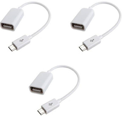 

JBT Micro USB OTG Cable for Tablets and Mobiles ( Pack of 3 White ) OTG Cable(White)