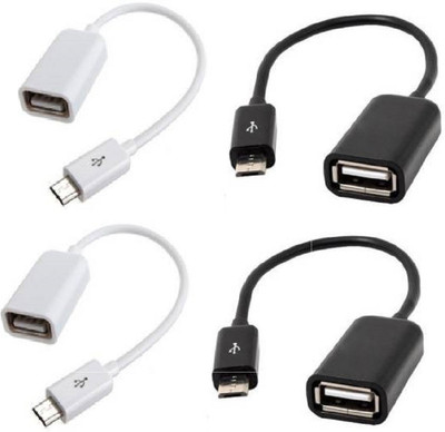 

JBT Micro USB OTG Cable for Tablets and Mobiles ( Pack 2 ) OTG Cable(Black & White)