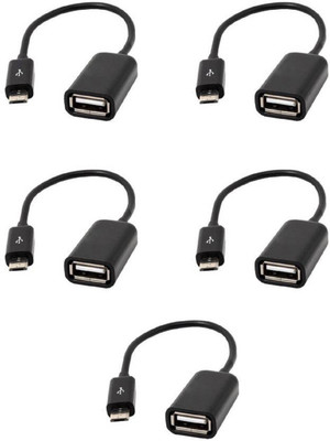 

JBT Micro USB OTG Cable for Tablets and Mobiles ( Pack of 5 Black ) OTG Cable(Black)