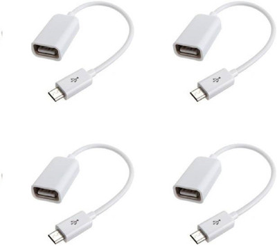 

JBT Micro USB OTG Cable for Tablets and Mobiles ( Pack of 4 White ) OTG Cable(White)