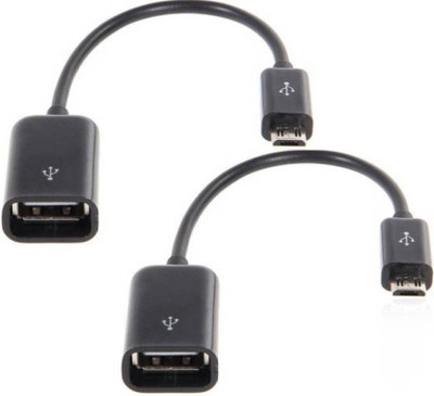

JBT Micro USB OTG Cable for Tablets and Mobiles ( Pack 2 ) OTG Cable(Black)