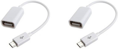 

JBT Micro USB OTG Cable for Tablets and Mobiles ( Pack of 2 White ) OTG Cable(White)
