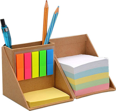 

Meenamart 3 Compartments wooden Pen stand(Multicolor)
