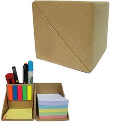 

Meenamart 3 Compartments wooden Pen stand(Multicolor)