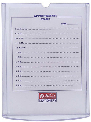 

Kebica 1 Compartments Plastic Document/ Sign Holder Display Stand (Size: 7 x 10 Inch), Set of 2(Transparent)