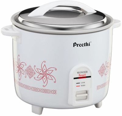 

Preethi Rangoli-RC320 A18 Electric Rice Cooker(1.8 L, White & Red)