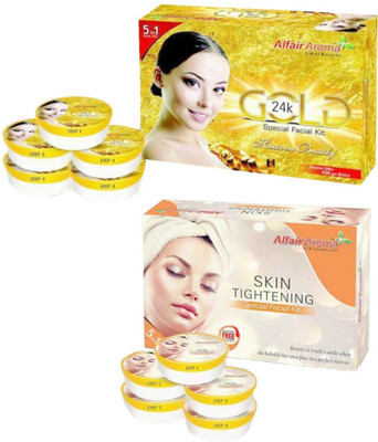 

Alfair Aroma 24Ct Gold Skin Tightening Special Facial Kit 900 g(Set of 2)