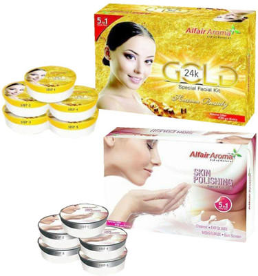 Alfair Aroma 24Ct Gold Skin Polishing Special Facial Kit 900 g(Set of 2)