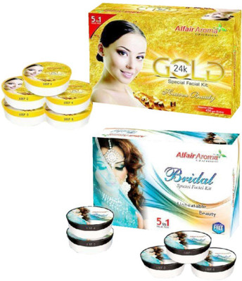 

Alfair Aroma 24Ct Gold Bridal Special Facial Kit 900 g(Set of 2)